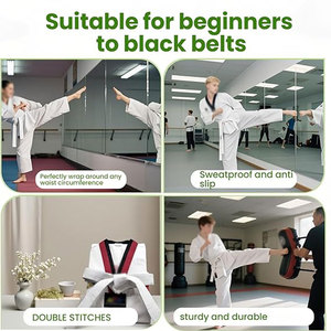 Nouvelle ceinture de karaté d'arts martiaux personnalisée prix de gros ceinture de karaté ceinture de karaté de taekwondo durable pour adultes - Product Image 3