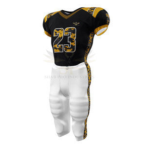 Uniforme de football américain respirant de style sportif, 100% polyester, couleurs et tailles personnalisables, service OEM, fabriqué au Pakistan - Product Image 4