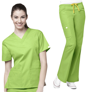 Conjunto de Uniforme Médico de Enfermería con Pantalones Jogger Antiarrugas de Moda 2026 al por Mayor, con Cremallera y Múltiples Bolsillos, 100% Algodón - Product Image 4
