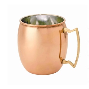 Craftsman Copper Moscow Mule Mug Hammered and Handcrafted by Indian Beer Mugs Natural Color Gift <b>Box</b> Packing for 1 Users Modern - Product Image 2
