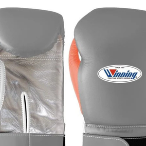 Guantes de Boxeo Profesionales de Cuero Gris, Naranja y Blanco con Velcro en la Muñeca, Guantes de Entrenamiento y Sparring para Hombres y Mujeres - Product Image 5
