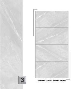 Brun avec des couleurs d'or Carreaux de porcelaine aspect marbre émaillé brillant 600x1200 60x120 Carrelage de sol - Product Image 3