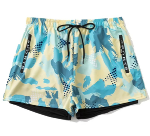 2025 pantalones cortos de gimnasio de secado rápido para hombre patrón sólido cintura media traje de baño de playa de verano personalizado con bolsillo al por mayor - Product Image 4