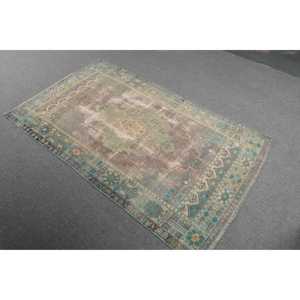 พรมวินเทจขนาด 3.8x6.4 ฟุต (115x194 ซม.) ลายพรางสีน้ำเงินแบบตุรกี - Product Image 2