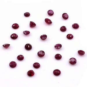 Rubis naturel de Birmanie, pierre précieuse non traitée, taille marquise calibrée, pierres à facettes de 2 mm et 2,5 mm, traitées thermiquement, hauteur de 3 mm - Product Image 1