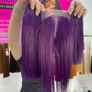 # C17 Color púrpura Sd Bone Straight Hair 100% Vietnamita Virgen Remy Hair Muestra gratis Paquetes de cabello humano al por mayor - Product Image 5