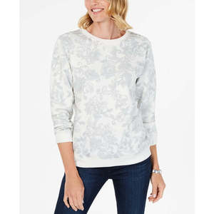 Felpa con Cappuccio Bianca Stampata da Donna Karen Scott, Leggera e di Alta Qualità, Personalizzabile con Ricamo a Lettere, Taglia XS - Product Image 1