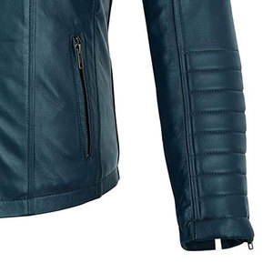 Dernier style Vente en gros Veste en cuir pour homme coupe-vent Meilleure vente Veste en cuir imperméable pour homme veste pour homme - Product Image 5