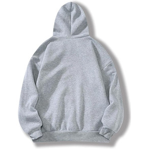 Sweats à capuche en molleton avec logo personnalisé, 100% coton, uni, teint en pièce, poche, lourd, 380g, épaules tombantes, décontracté, hiver, séchage rapide, respirant pour - Product Image 2