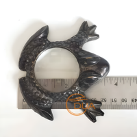 Loupe de bureau mains libres en laiton style vintage, forme grenouille, 4"x3.75", fonctionnelle pour la lecture de cartes