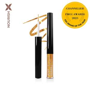 ปากกาอายไลเนอร์แบบน้ำผสมกลิตเตอร์ พร้อมน้ำมันโจโจบาออร์แกนิคและวิตามินอี กันน้ำ - Product Image 6