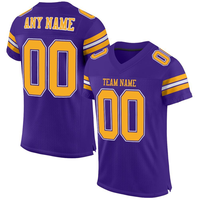 Maillot de retour de football américain personnalisable de haute qualité pour hommes violet or-blanc maille décontracté respirant Design OEM/ODM