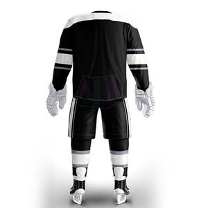 Tenues de hockey sur glace les plus vendues, logo personnalisé, noms d'équipe/joueurs, tissu respirant et anti-humidité 100% polyester pour - Product Image 3
