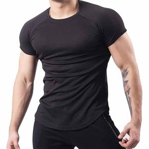 เสื้อยืดแขนสั้นผู้ชายแบบแห้งเร็วเสื้อยืดรัดกล้ามเนื้อทำจากผ้าฝ้าย100% รุ่นเฮฟวี่เวต - Product Image 3