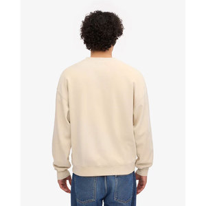 Sweat-shirt à col rond surdimensionné pour homme, coupe classique, en coton tricoté, style décontracté d'automne, couleur unie - Product Image 3