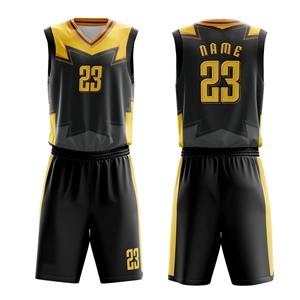 Ensemble complet d'uniformes de basket-ball Maillot et short personnalisables Tissu en maille respirante idéal pour l'entraînement des matchs d'équipe de ligue - Product Image 5
