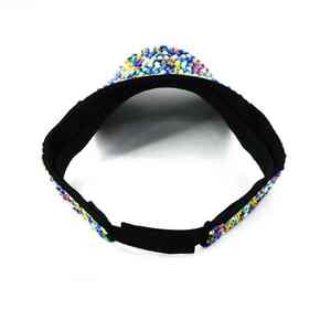 Nouvelle casquette de soleil unisexe personnalisée entièrement ornée de strass, avec diamants, réglable, unique, multicolores, pour le sport - Product Image 3