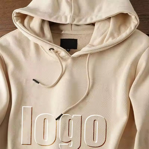 Sweat à capuche en molleton à col rond de haute qualité avec logo personnalisé et broderie, vêtements décontractés d'hiver, vente en gros ODM pour les marchés - Product Image 1