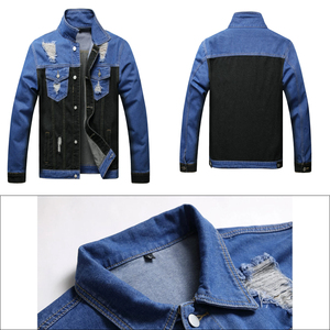 Chaquetas vaqueras de diseño personalizado de alta calidad para hombre, nueva chaqueta elegante para hombre, Chaquetas vaqueras de Color sólido para hombre a la venta - Product Image 6