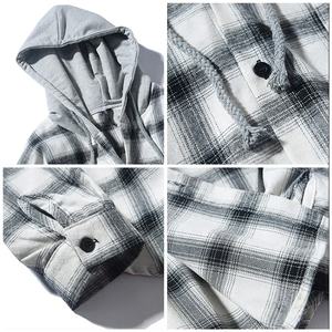 Camisa de Franela a Cuadros Personalizada, Resistente al Viento, con Cuello de Solapa, 100% Algodón, Otoñal, Gruesa, 400-450 GSM - Product Image 5