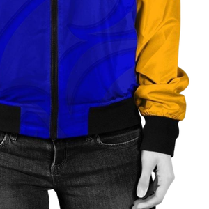 Veste en satin Sigma Gamma Rho SGRho 1922 Bleu royal Or Lettres grecques Bomber Vêtement d'extérieur pour femmes de sororité - Product Image 5