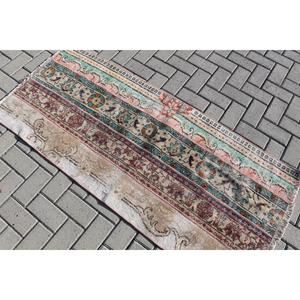 Alfombra Turca Vintage de 2.4x5.3 pies, Alfombra de Lana Azul con Pequeños Motivos Florales - Product Image 4