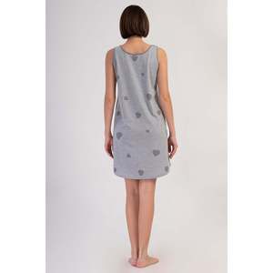 KADIN P.SUPREM O YAKA GENIS ASKILI ETEGI TUNIQUE OVALE - GRAY MELANGE - GRAY MELANGE - Product Image 4