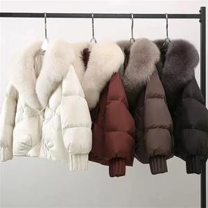 New Fur Collar Winter Jacket <b>Waterproof</b> OEM Woman Puffer Jacket Manufacturer Premium Wholesale Stylish <b>Zipper</b> Jacket - Product Image 5