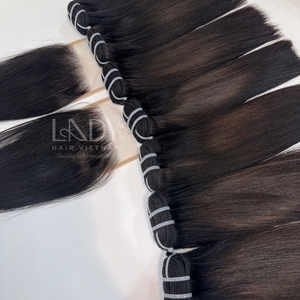 Bundles de couleur naturelle droite d'os SDD et ensemble de fermeture Extensions de cheveux Vietnames - Product Image 2