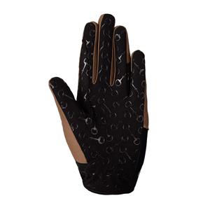 2026 Men's Brown <b>Equestrian</b> Grip Gloves Solid Color Riding Wear Regular Fit Textile Material 2026 - Product Image 2