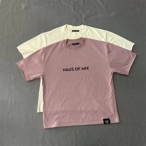 Commerce de MFG T-shirts vintage pour hommes de haute qualité French Terry 250gsm 100% coton à manches courtes lourdes avec manchette brute - Product Image 1