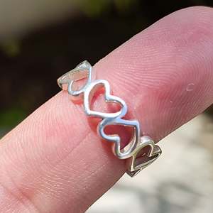 Bague Cœur Faite Main en Argent Sterling 925, Anneau Cœur Connecté Romantique, Bijou de Promesse Personnalisé, Cadeau pour Elle - Product Image 4