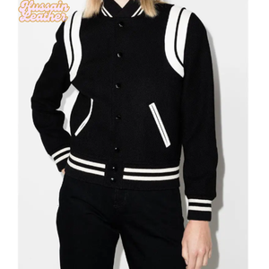 Fabricant OEM, veste universitaire à manches longues personnalisée pour femmes, uniforme de baseball pour femmes, vestes universitaires pour l'hiver - Product Image 3