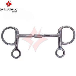 Baucher Snaffle Korsteel hecho a medida, Media mejilla, broca holandesa, relleno suave, anillo suelto de acero inoxidable, broca de plata alemana para montar - Product Image 4