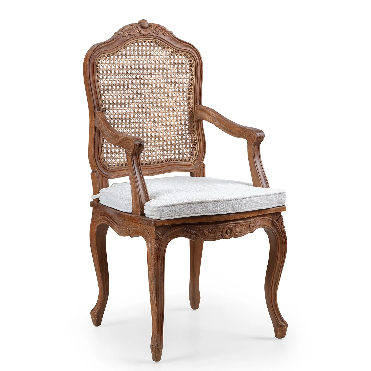 Louis French Rattan Back Carver A very comfortable yet stunning French style carver. It looks gorgeous and would complement any