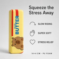 Jouet anti-stress en forme de beurre, à remontée lente, doux, dessin animé, pour bureau, cadeau