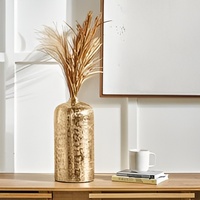 Vase de table à fleurs en métal argenté moderne de qualité supérieure pour la décoration de mariage et de chambre comme table centrale ou vase de sol