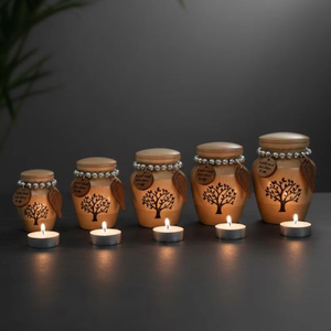 Mini urne de crémation en bois de rose, manguier et arbre de vie en résine faits à la main Boîte commémorative personnalisée pour les cendres - Product Image 1