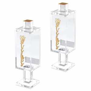 Elegante y Moderno Juego de Regalo de Chanuká Personalizado de Acrílico para Soporte y Contenedor Judío Besamim de Lucite - Product Image 2