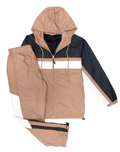 Coupe-vent froissé en nylon personnalisé Streetwear LOGO personnalisé Survêtement en nylon pour hommes Couleur contrastée - Product Image 1