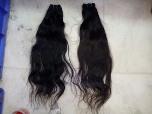 Natural Black Premium Raw Virgin Remy Human Hair Extensions <b>Bleached</b> Light Color Indian Machine Double Weft High Quality Silky - Product Image 2