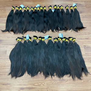 Extensiones de pelo natural de un donante para bebé, color negro, liso y natural, calidad superior, listo para enviar - Product Image 4