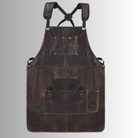 Tablier de Chef en Cuir Ajustable Premium, Logo Personnalisé, Couleur Personnalisable, OEM/ODM Disponible, Fabriqué au Pakistan, Alif Trend, MOQ 15 Pièces, Unisexe Adultes