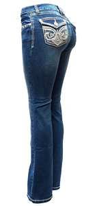 Women's Sexy Mid-Waisted Skinny <b>Elastic</b> Straight Denim <b>Jeans</b> Premium Eco-Friendly Breathable Casual Mixed Gradient Dark Wash - Product Image 2