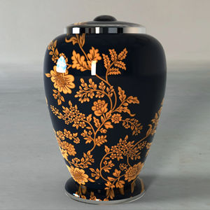 Urnas de cremación para adultos Premium Golden Flower para cenizas humanas con bolsa de terciopelo gratis - Product Image 1