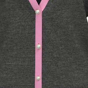 Cardigan en acrylique gris AKA hiver, couleur personnalisée et broderie, pull tricoté pour sororité, université, collège, unisexe - Product Image 5