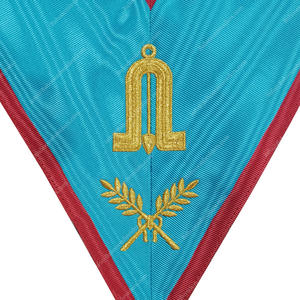 COLLAR OFICIAL DE GUARDIA MASONIC REGALIA BLUE LODGE ASSR 2 ° COLLAR FREEMASON COLLAR BORDADO - Product Image 2