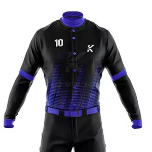 Ensembles d'uniformes de baseball en polyester de qualité supérieure, couleur personnalisée, respirants, vêtements de sport, grandes tailles, faible MOQ, quantité en gros, OEM - Product Image 6
