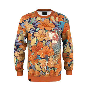 Sweatshirts à manches longues imprimés de logo personnalisé de haute qualité pour hommes/Sweat-shirt hawaïen anti-rétrécissement nouveau design - Product Image 1