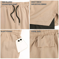 Shorts de bain en toile Spandex/Polyester pour hommes SAVOW FIGHT WEAR, imprimés par transfert thermique, anti-plis, taille haute élastique, vente en gros